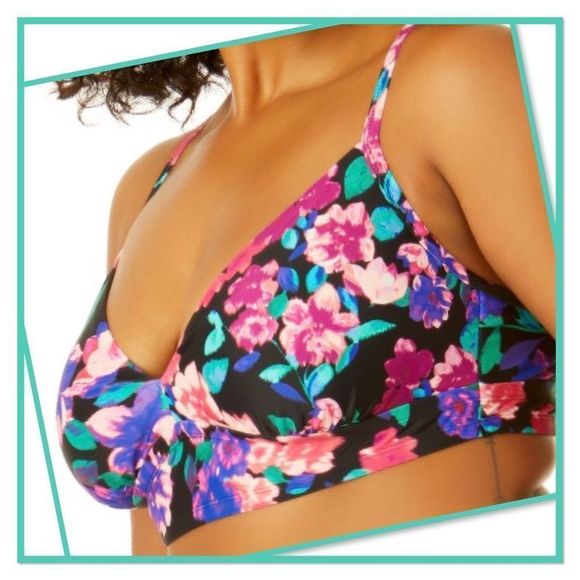 Time & Tru Size 3X Wide Strap V Wire Bikini Top - Picture 8 of 13